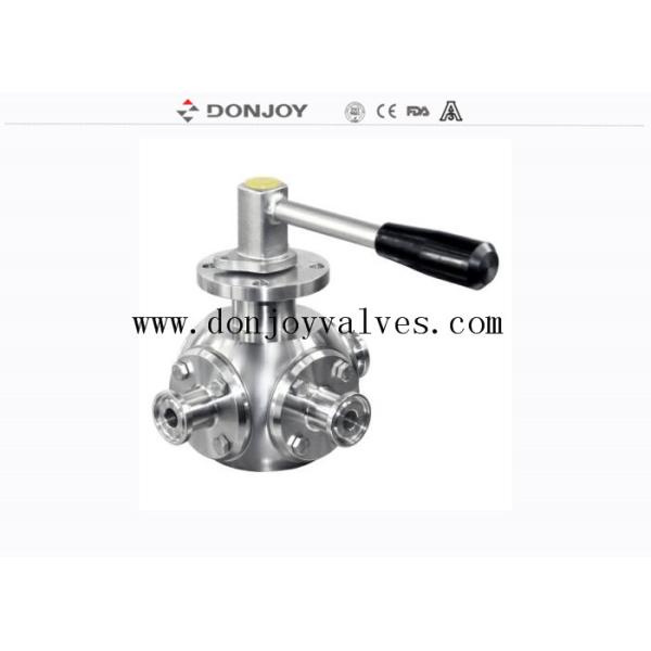 Quality Sanitary DN20 No Retention 1/2" 3 Way Ball Valve wholesale