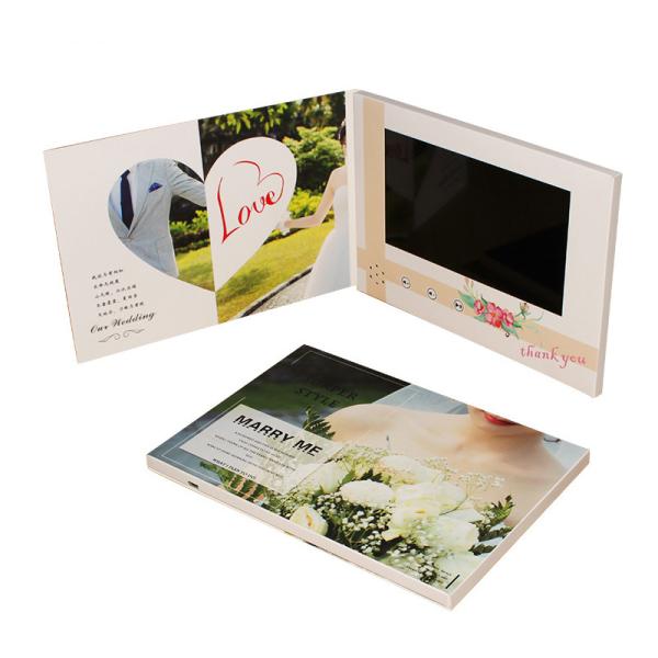 CMYK Invitation Lcd Video Greeting Card Digital Book 1200*600 Pixel With USB