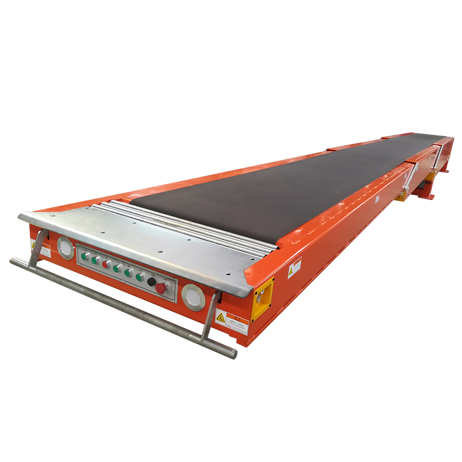 Mobile Telescopic Belt Conveyor 600mm-800mm Width for Container Loading