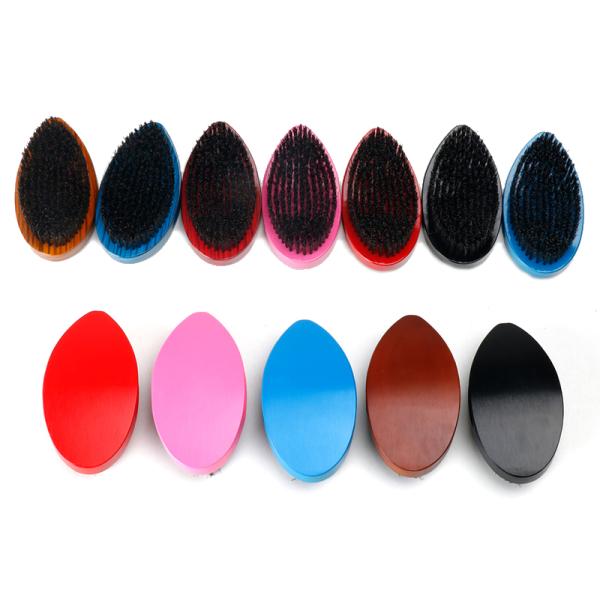 Abeis Wave Brushes For Men 360 Red Blakc Pointed Curved Boar Bristle Hair Brush