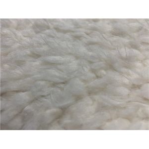 Short Milk Ladies Faux Fur Coats With Collarless and Metal Zip Through