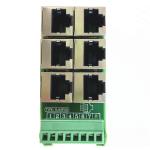 RJ45 8P8C Female Jack 4 Port Hub to 8 Pin Screw Terminal Block Adapter for Servo