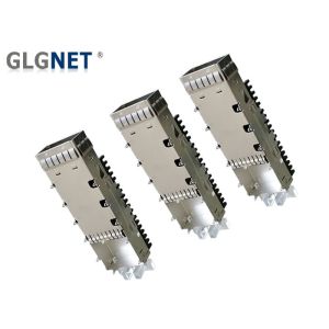 Light Pipes Compatible Single Port QSFP+ Cage With QSFP14 Transceiver