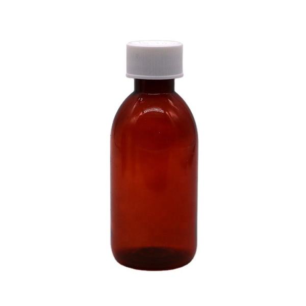 Quality CRC Cap PET Square Sterile Cough Syrup Oral Liquid Bottle Container for Medicine 120ML/4OZ wholesale
