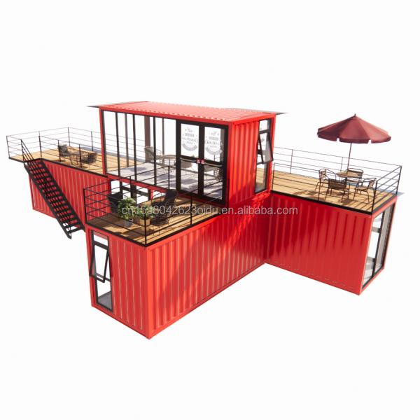 50/75/100mm Wave Sandwich Panel Wall Modular Mobile Store for Container Dessert Shop Street Prefab Coffee Kiosk Booth Design