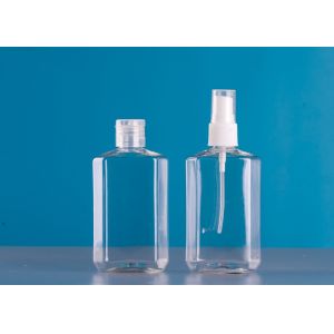 BPA Free 140ml PET Clear Plastic Bottles Refillable With Flip Cap