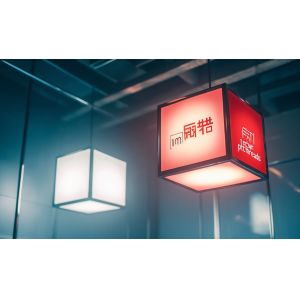 P3 Mobile WIFI Control 4 Sided LED Cube Sign 384*384mm For Creative Advertising