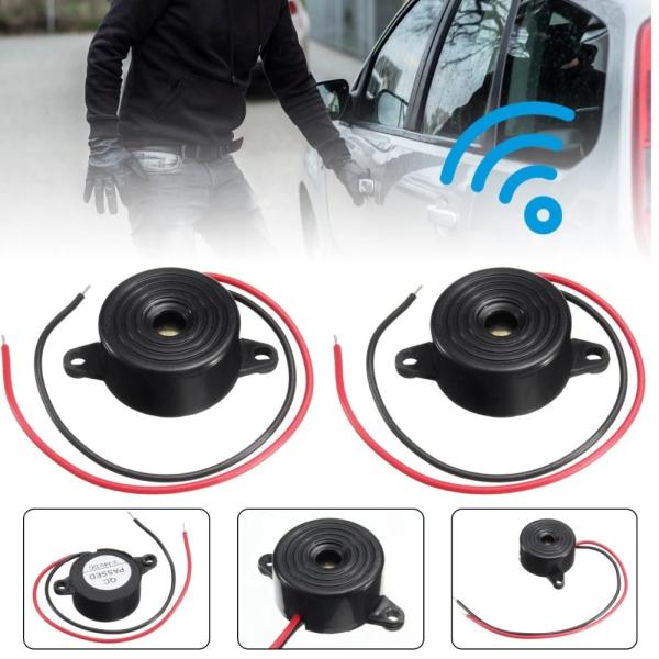 Piezo Electronic Tone Buzzer Alarm 3-24V 12VDC buzzer with Mounting Holes Electronic Alarm Buzzer