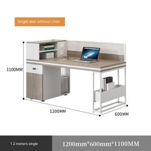 Employee Desktop Computer Table Multi-functional Office Desk and Chair for 4-6