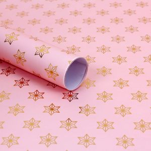 50*70CM Floral CMYK Printed Gift Wrapping Paper Non Softening Present Wrapping