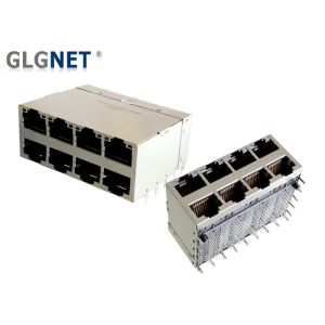 100W 10G RJ45 Connector PA9T Housing LAN Type 1A Current Per Pair 8 ports