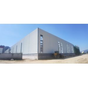 Prefab Steel Structure Workshop with H-Section Beams 50-Year Lifespan