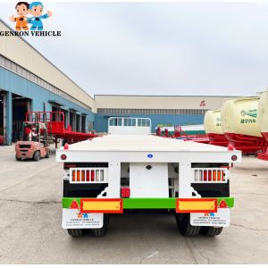 3 axles container flat bed semi trailer with twist locks