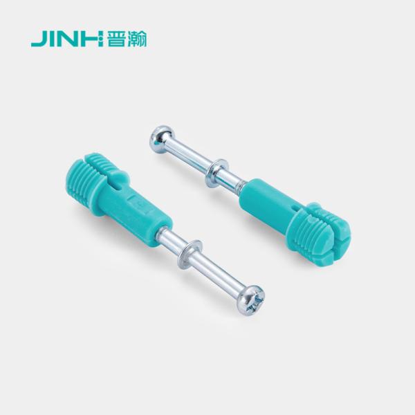 Quality 36mm Cold-Rolled Steel Minifix Connecting Bolts With Nylon Dowel, Furniture Connector wholesale