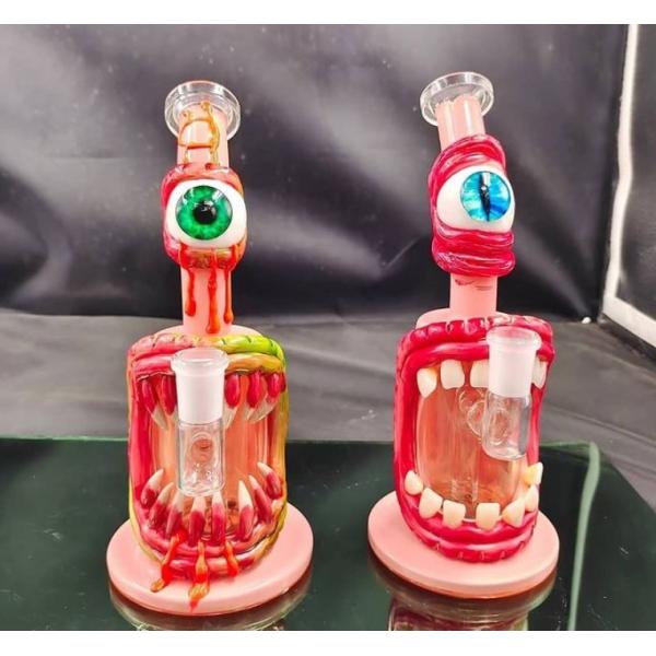 Quality Quartz Smooking Water Pipe 3mm Marble Accented Honeypot Rig wholesale