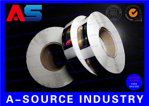 Glossy Holographic Laser Custom Adhesive Label Decals Tags For Vial Injection