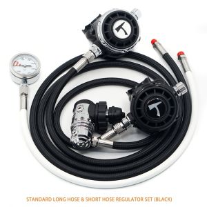 Cheap Short Hose Sidemount Scuba Diving Regulator Set Customizable For Underwater Diving for sale