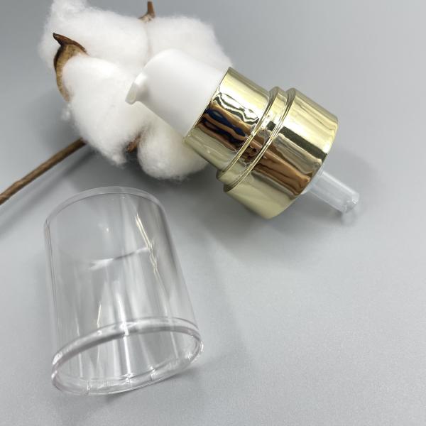 BB Cream Pump Dispenser SS316 Spring Outside 24/410 0.5ml Dosage Clear Cap