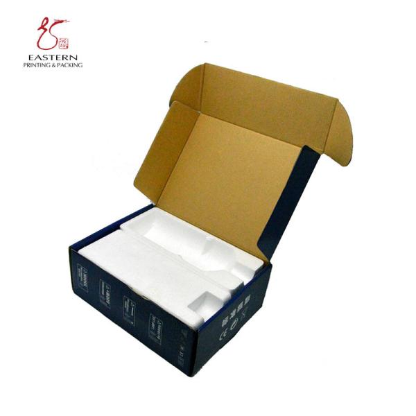 Quality Bulb Packaging Offset Printing Corrugated Cardboard Shipping Boxes With Foam Insert wholesale