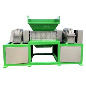 2300KG Waste Car Tire and Rubber Recycling Double Shaft Shredder Machine for