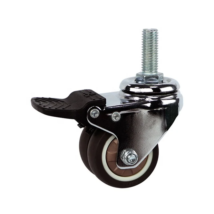 China 275lbs Loaded Capacity Medical Casters With 4 Inch Wheel Size 4 Inches Overall Height on sale