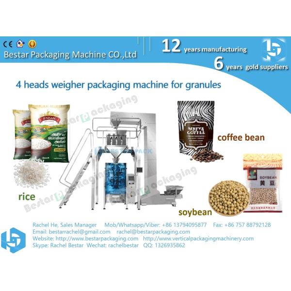 Bestar granules weighing and packaging machine with 4 heads linear weigher BSTV