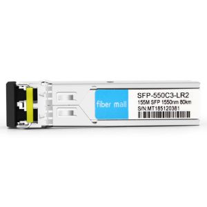 Cisco ONS-SI-155-L2 Compatible 155M OC3/STM-1 SFP LR2 1550nm 80km LC SMF DDM