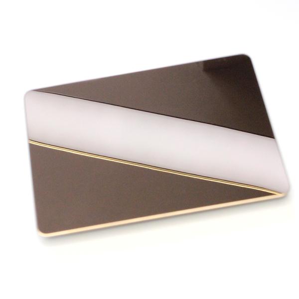 8K Golden Decor 3D Wall Mirror Stainless Steel Sheet 202 304 Embossed