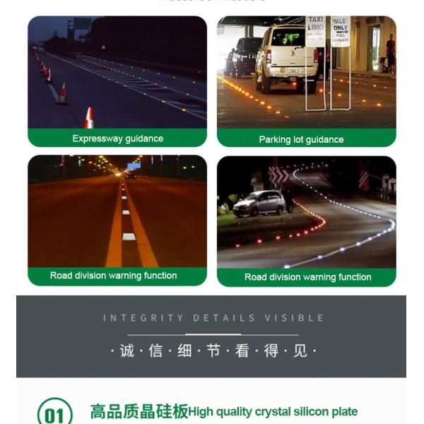 LED Cat Eye Round Solar Road Stud in Blue with High Intensity Reflective Tape and PVC