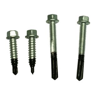 Cheap SS410 + SS304 Bi Metal Self Drilling Screws Hex Head BSD Thread TEK Tail With Groove for sale