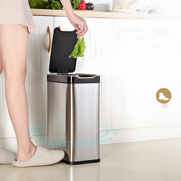 Quality Hotel & Restaurant Stainless Steel Trash Can Smart Trash Can Stainless Steel Automatic Sensor wholesale
