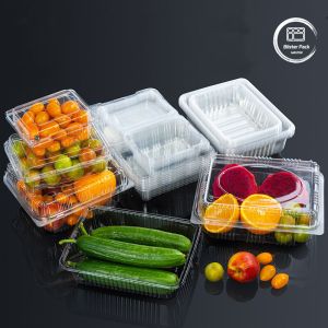Clear Plastic Clamshell Food Containers for Fruit Vegetable and Meat Packaging