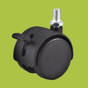 China office chairs accessories black thread stem furniture casters with brake on sale