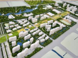 Cheap Architectural Model of Modern Urban Planning Layout with Mixed-Use Blocks, Roads, and Green Spaces for sale