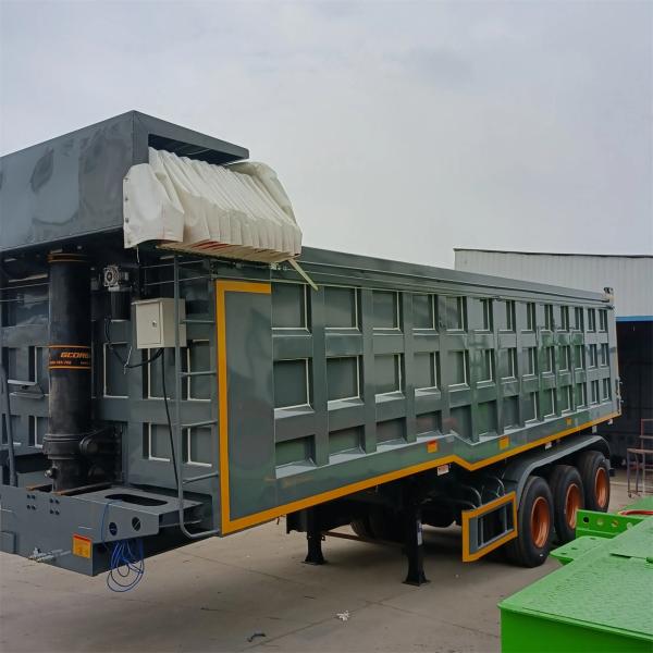 3-Axle JOST 2.0/3.5-Inch Kingpin 12R20 Tires (12R22.5 Can Be Customized) Dump Semi Trailer