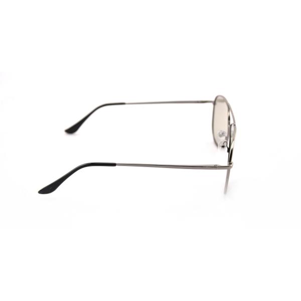 Metal Frame Linear Polarized 3D Glasses Silver White Scratech Protective Film
