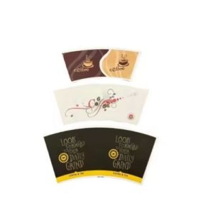 FSC Biodegradable Paper Cup Fan Raw Material Double PE PLA Coated Printed White