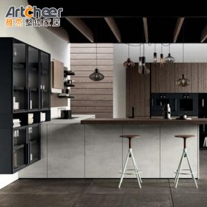 Kitchen Storage Cabinet Shelf with Door and Wall Cupboard E1 Grade Laminated