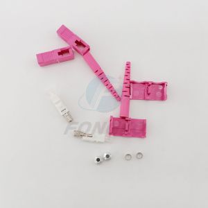 Pink 2.0mm OM4 Duplex Multimode Sc Apc To Sc Upc Adapter