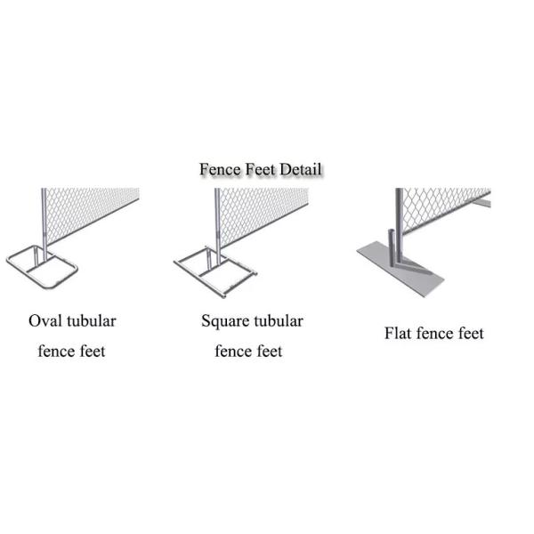 Metal Steel 3.2mm Site Security Fencing Construction Galvanized Chain Link Movable