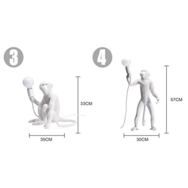 Resin Material Monkey Shape 70*25cm Contemporary Wall Sconces For Hotel