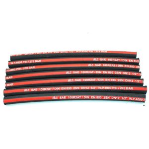 DN13 ID1/2" Two Wire Braid High Pressure Hydraulic Hose For Heavy Machinery