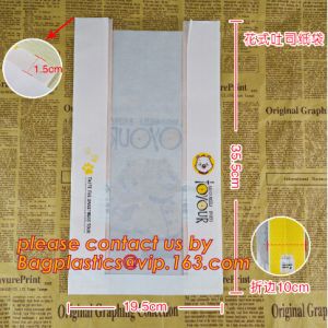 Professional Food Safe Opp Clear Window Paper Bags Offset Printing, OEM Block