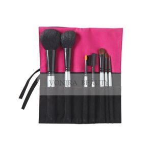 China 7 PCS Daily Use Cosmetic Brush Set With Black , Pink Cloth Case on sale