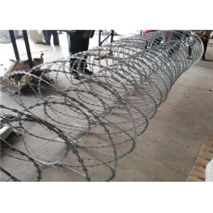 Coiled Double Concertina Razor Wire Barbed Tape With Beautiful Appearance
