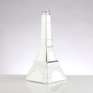 500ml Eiffel Tower Shape Glass Bottle with Cap Unique Design and Super Flint