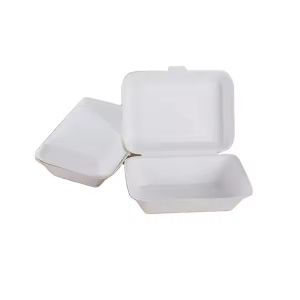 Eco-Friendly Disposable Kraft Paper Burger Boxes for Food Grade Fast Food