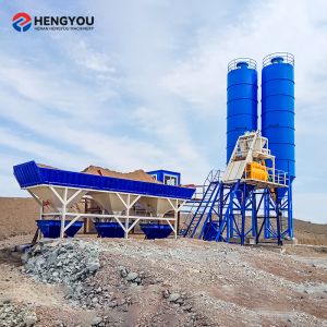 50m3/h 60m3/h Portable Concrete Batch Plant Fully Automatic Concrete Batching