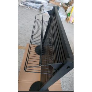 AT-0135 Black Metal Store Display Racks For Displaying Merchandise High