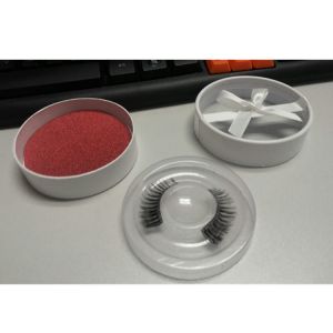 250gsm Eyelash Packaging Round Cardboard Boxes With Lids OEM ODM